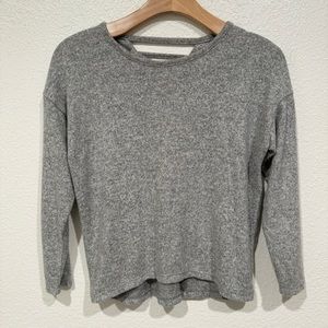 NWT kids nine 1 eight grey knit long sleeve sweater top
